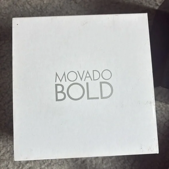 Movado Bold White Black Watch Box EMPTY - Picture 2 of 6
